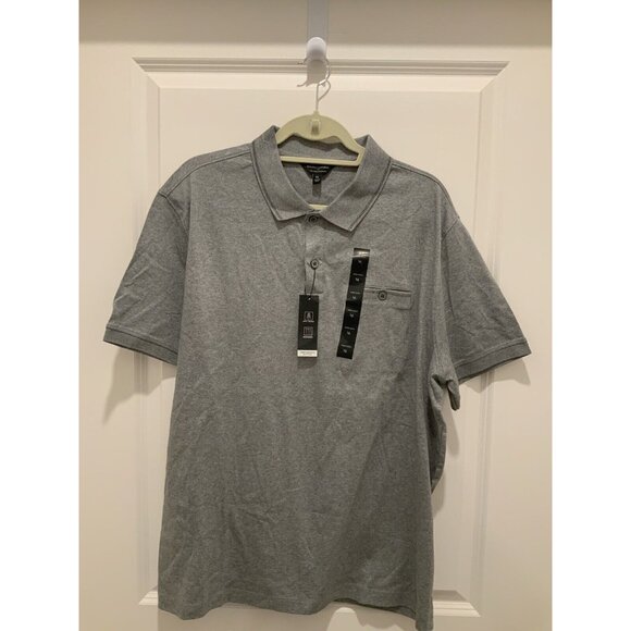 Banana Republic Polo XL Mens Luxe Touch Performance Gray S/S Size NWT - Picture 2 of 9